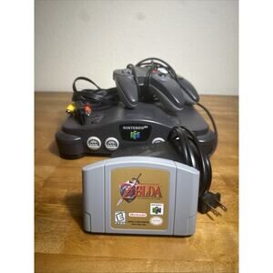 NINTENDO 64 TESTED/WORKS + ZELDA OCARINA OF TIME + CONTROLLER POWER JUMPER PAK